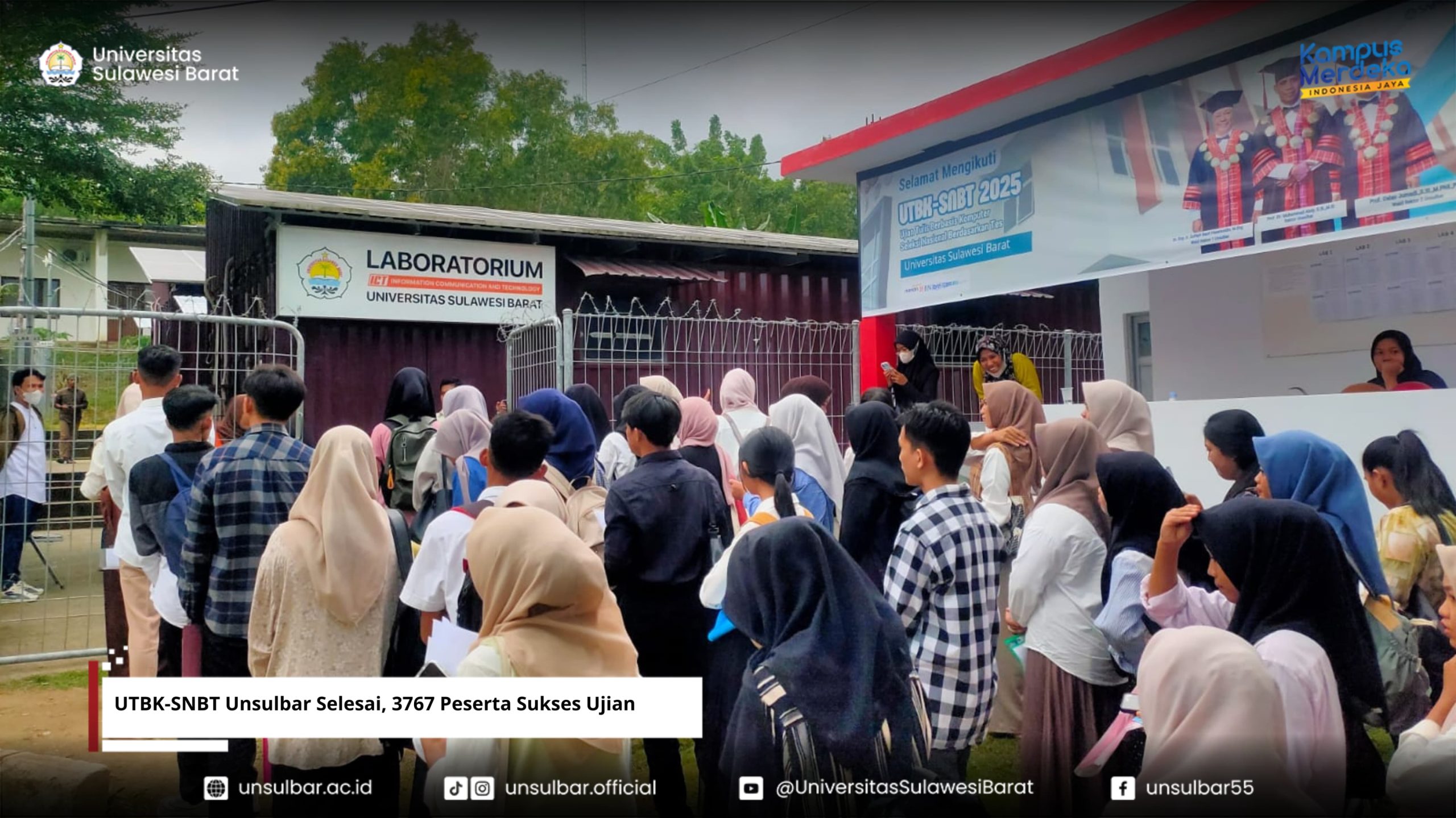 UTBK-SNBT Unsulbar Selesai, 3767 Peserta Sukses Ujian