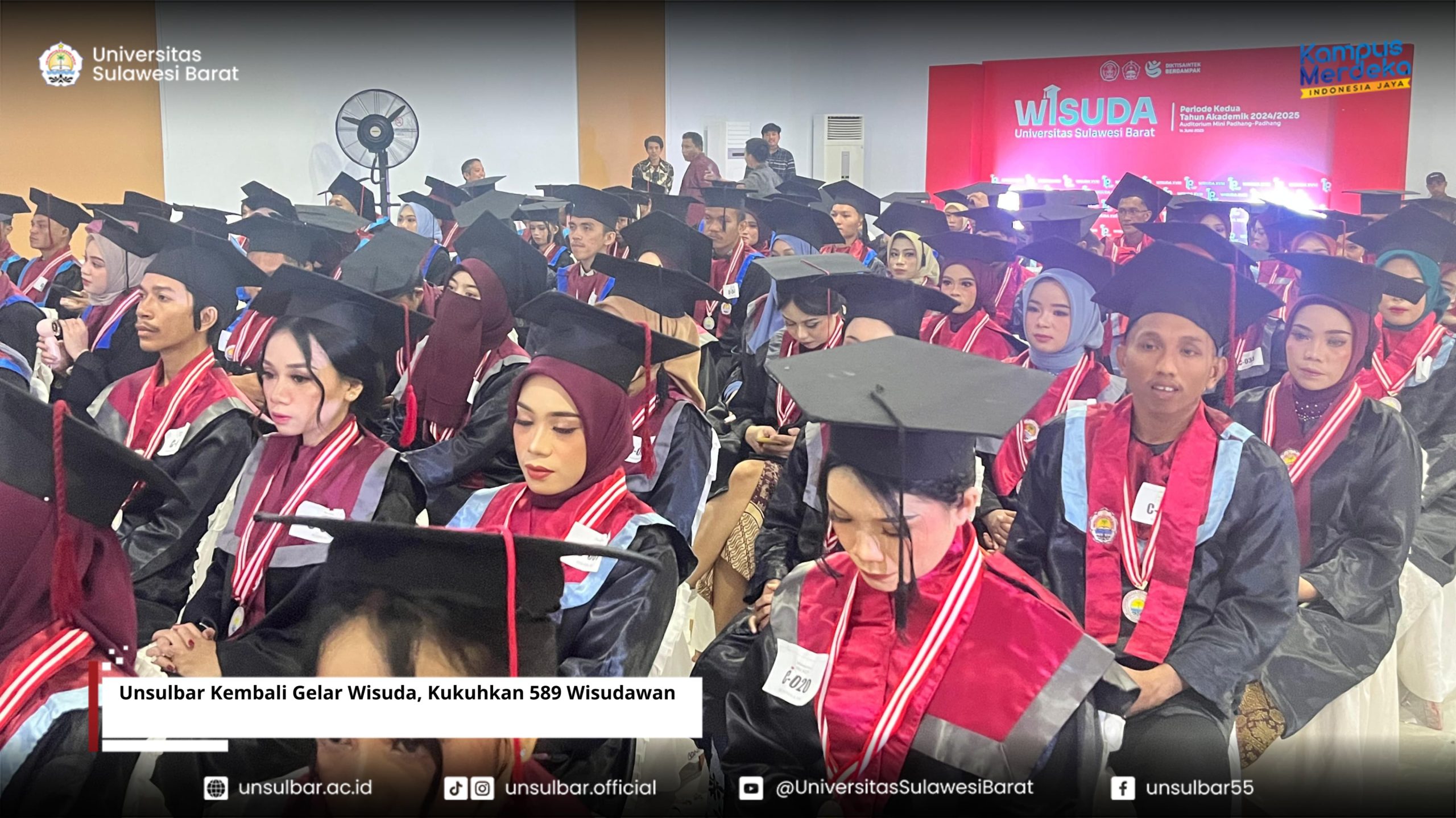 Unsulbar Kembali Gelar Wisuda, Kukuhkan 589 Wisudawan