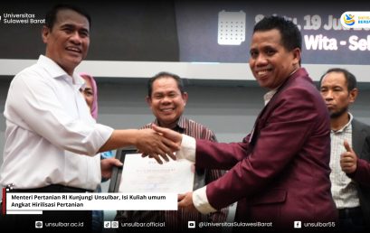Menteri Pertanian RI Kunjungi Unsulbar, Isi Kuliah Umum Angkat Hilirisasi Pertanian