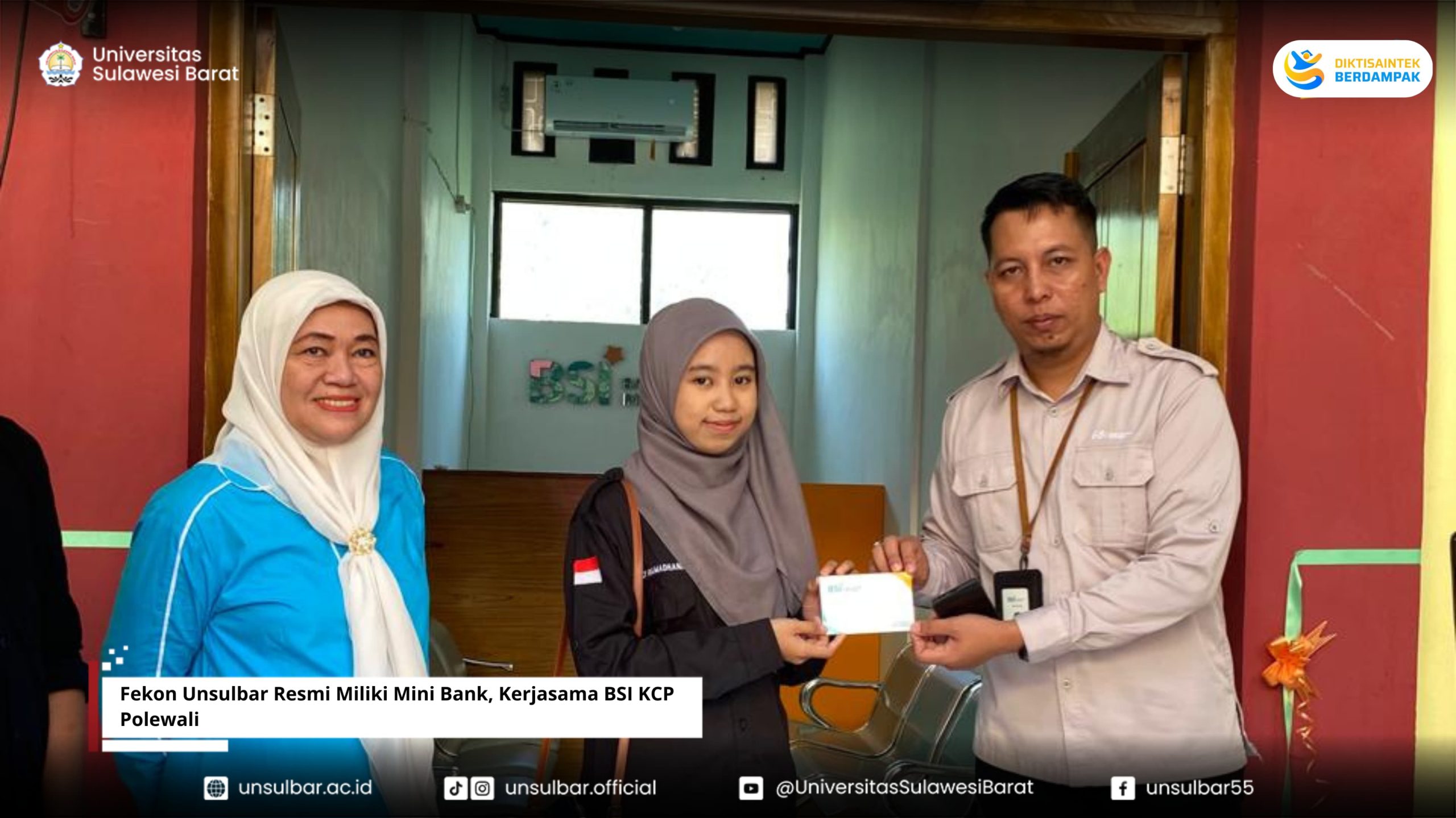 Fekon Unsulbar Resmi Miliki Mini Bank, Kerjasama BSI KCP Polewali