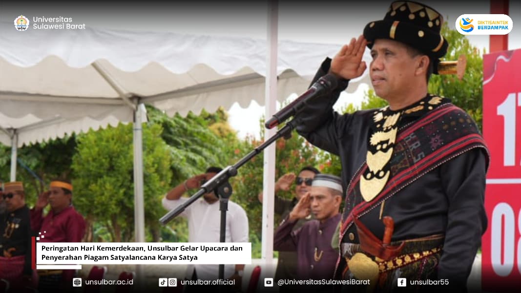 Peringatan Hari Kemerdekaan, Unsulbar Gelar Upacara dan Penyerahan Piagam Satyalancana Karya Satya Peringatan Hari Kemerdekaan, Unsulbar Gelar Upacara dan Penyerahan Piagam Satyalancana Karya Satya