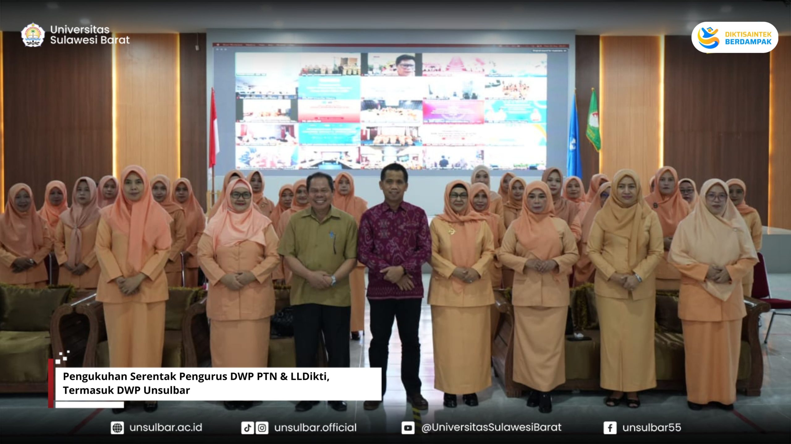 Pengukuhan Serentak Pengurus DWP PTN & LLDikti, Termasuk DWP Unsulbar Pengukuhan Serentak Pengurus DWP PTN & LLDikti, Termasuk DWP Unsulbar