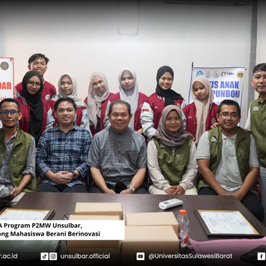 Pertemuan Tim POKJA Program P2MW Unsulbar, Wakil Rektor III : Dorong Mahasiswa Berani Berinovasi
