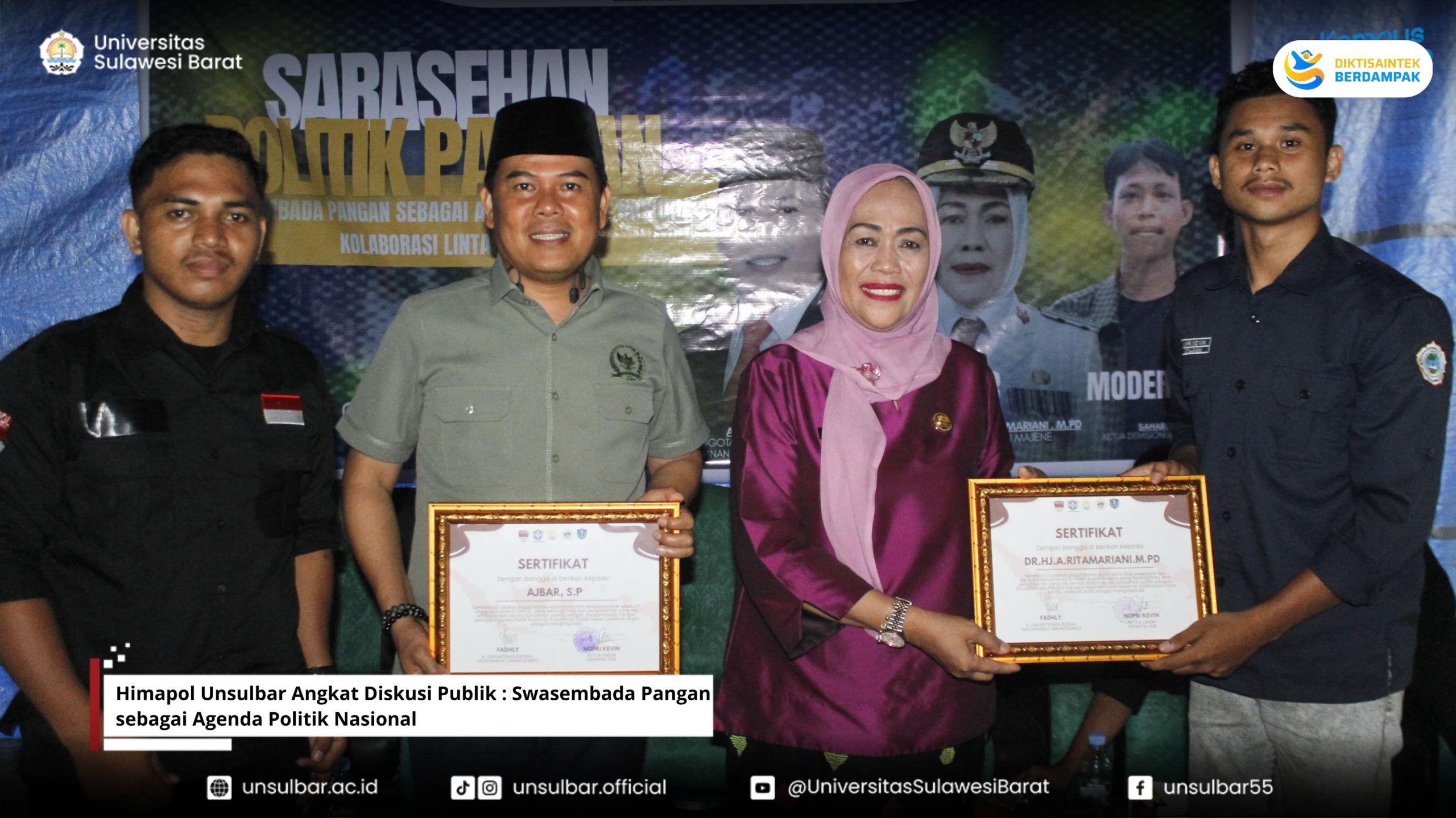 Himapol Unsulbar Angkat Diskusi Publik : Swasembada Pangan sebagai Agenda Politik Nasional