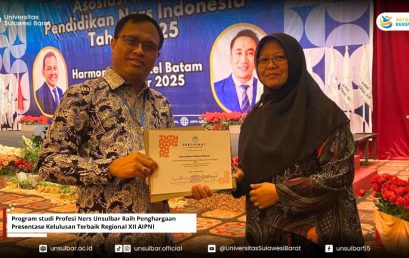 Program Studi Profesi Ners Unsulbar Raih Penghargaan Presentase Kelulusan Terbaik Regional XII AIPNI 2025
