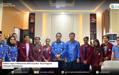Rektor Lepas 7 Mahasiswa ADik Unsulbar  Ikuti Program Wawasan Kebangsaan