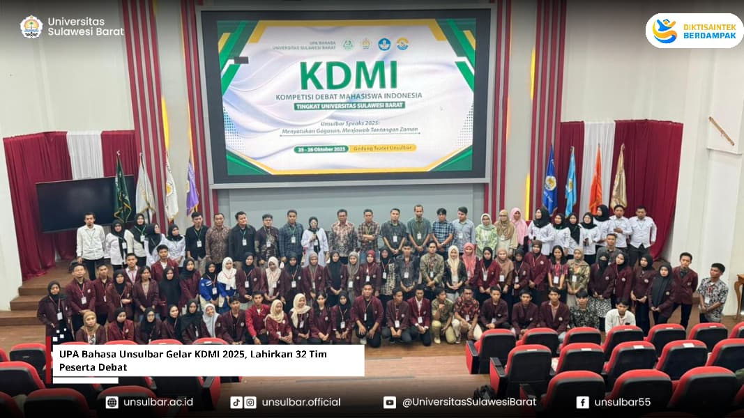 UPA Bahasa Unsulbar Gelar KDMI Tahun 2025, Lahirkan 32 Tim Peserta Debat UPA Bahasa Unsulbar Gelar KDMI Tahun 2025, Lahirkan 32 Tim Peserta Debat