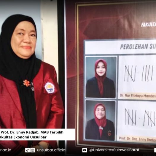 Menang Dua Periode, Prof. Dr. Enny Radjab, MAB Terpilih Kembali Jadi Dekan Fakultas Ekonomi Unsulbar