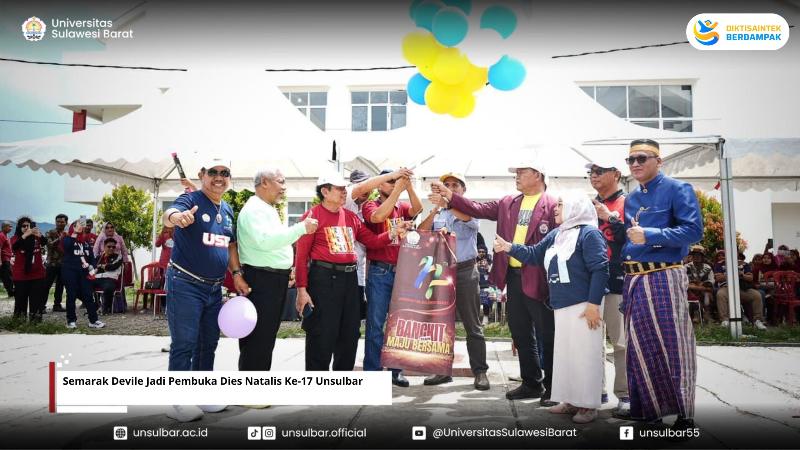 Semarak Devile Jadi Pembuka Dies Natalis Unsulbar Ke-17
