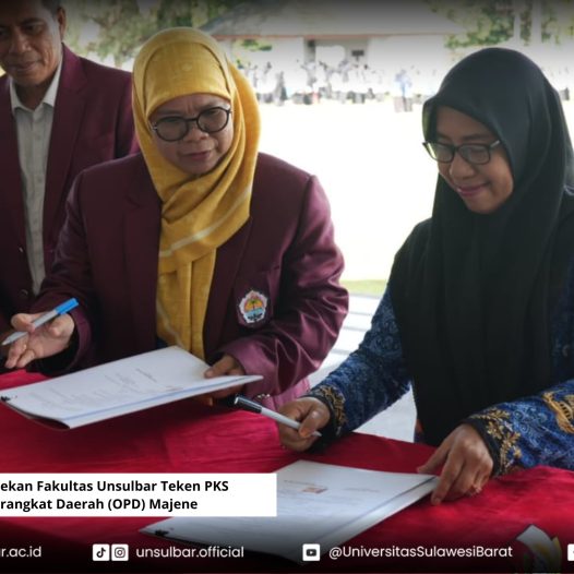 Perkuat Kerjasama, Lingkup Fakultas Unsulbar Teken PKS Dengan Organisasi Perangkat Daerah (OPD) Majene
