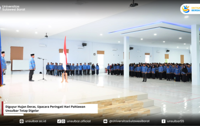 Diguyur Hujan Deras, Upacara Peringati Hari Pahlawan Unsulbar Tetap Digelar