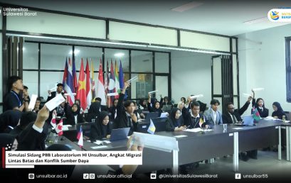 Simulasi Sidang PBB Laboratorium HI Unsulbar, Angkat Migrasi Lintas Batas dan Konflik Sumber Daya