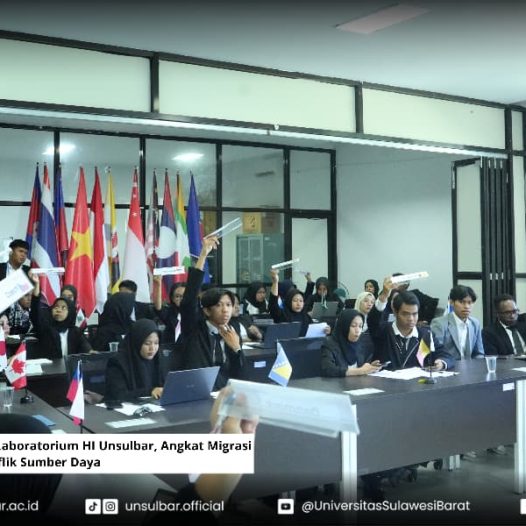 Simulasi Sidang PBB Laboratorium HI Unsulbar, Angkat Migrasi Lintas Batas dan Konflik Sumber Daya