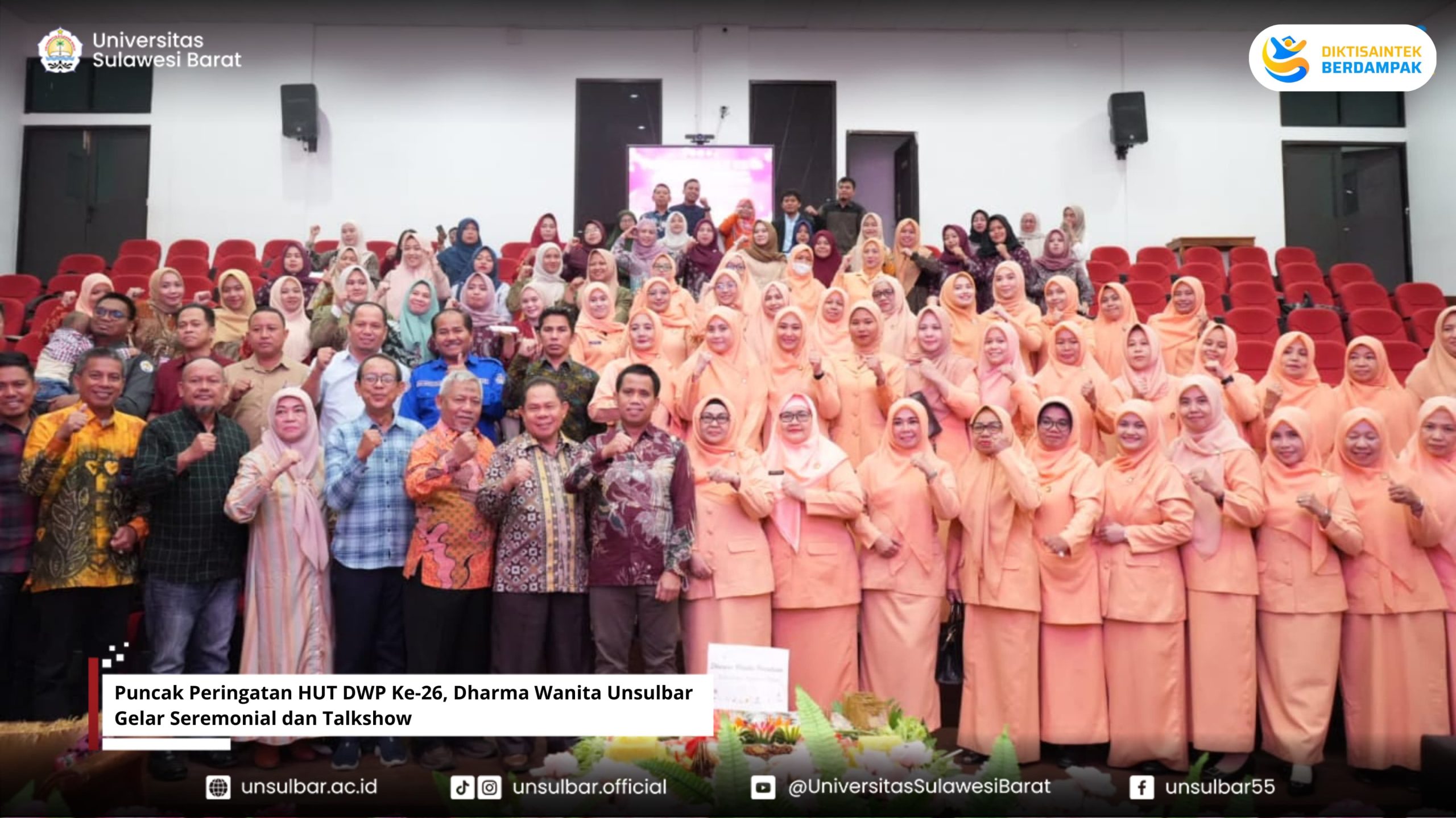 Puncak Peringatan HUT DWP Ke-26, Dharma Wanita Unsulbar Gelar Seremonial dan Talkshow