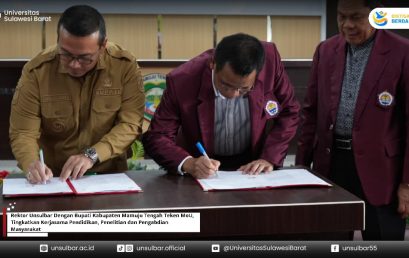 Rektor Unsulbar Dengan Bupati Kabupaten Mamuju Tengah Teken MoU, Tingkatkan Kerjasama Pendidikan, Penelitian dan Pengabdian Masyarakat