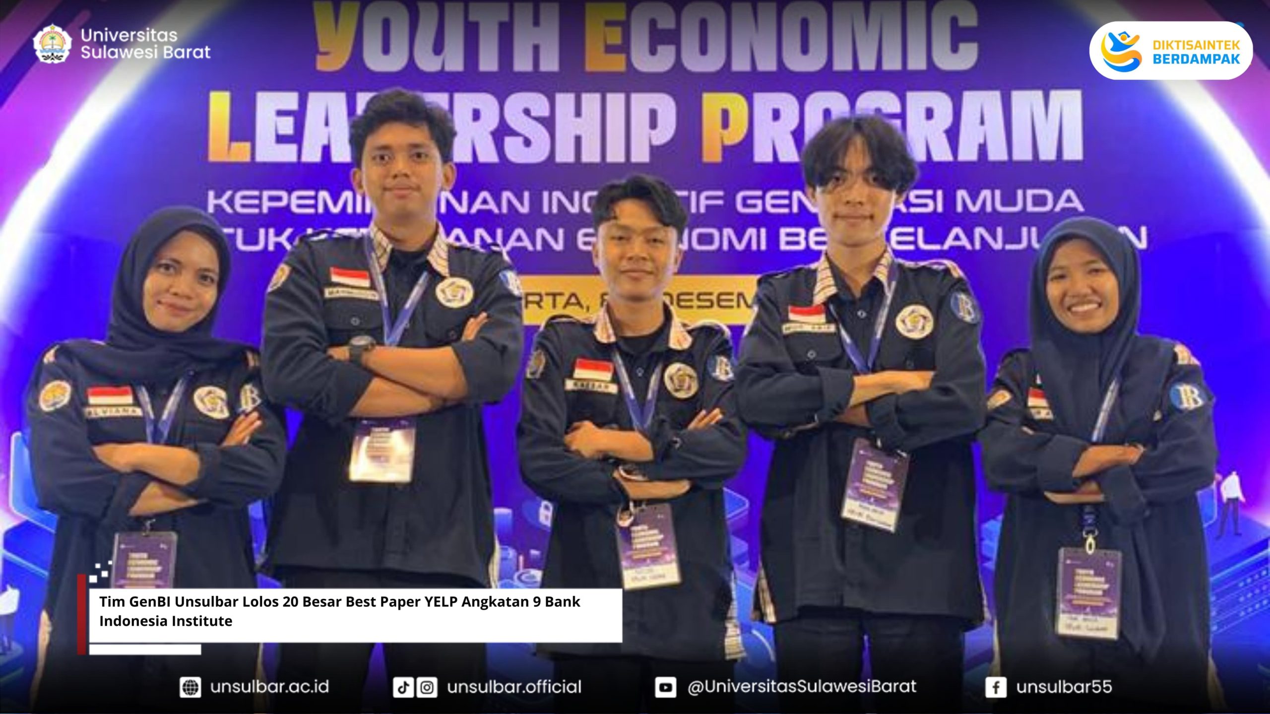 Tim GenBI Unsulbar Lolos 20 Besar Best Paper YELP Angkatan 9 Bank Indonesia Institute