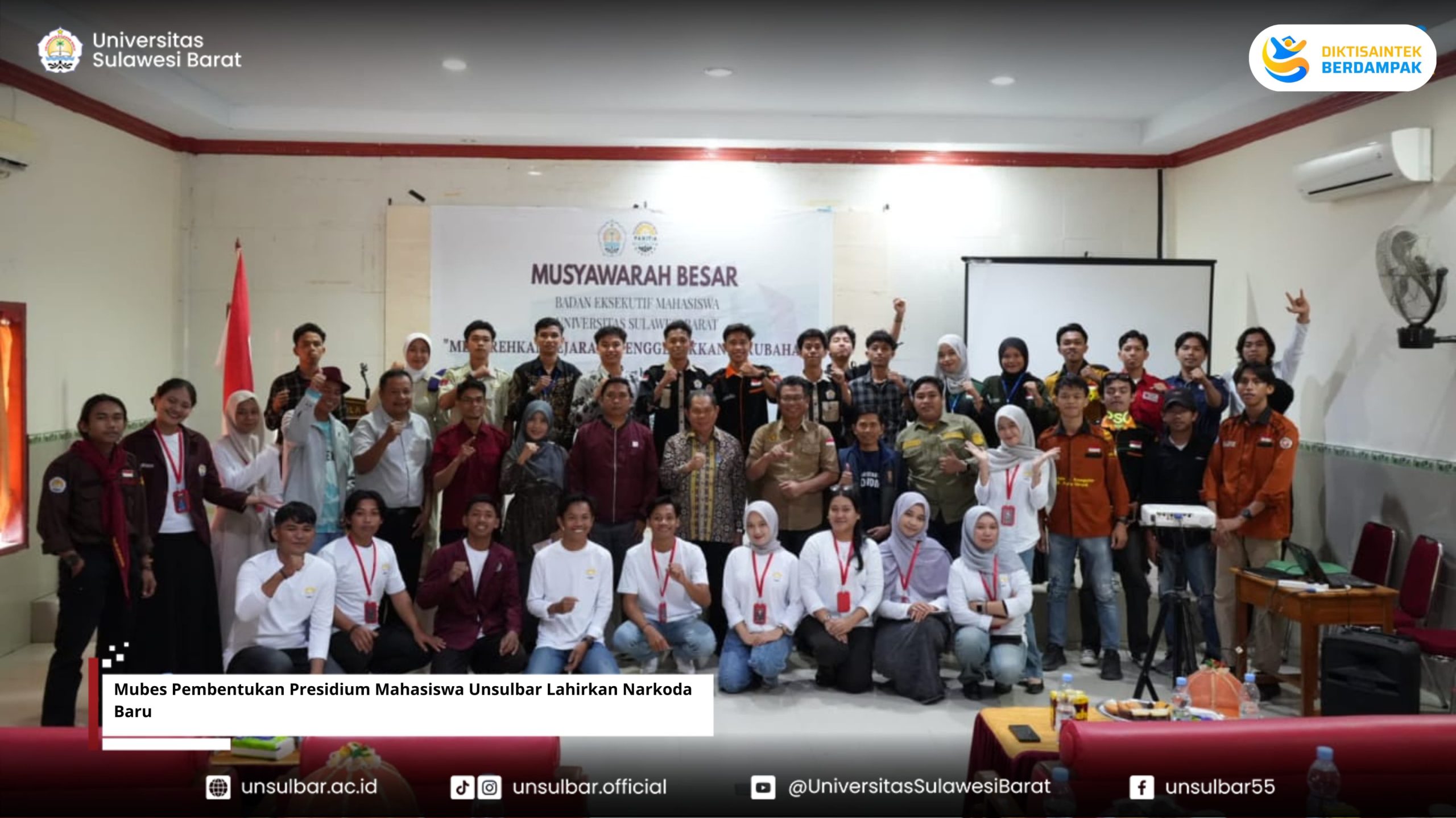 Mubes Pembentukan Presidium Mahasiswa Unsulbar Lahirkan Narkoda Baru