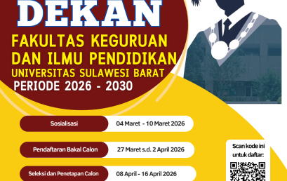 Perpanjangan Masa Pendaftaran Bakal Calon Dekan FKIP Unsulbar Periode 2026–2030