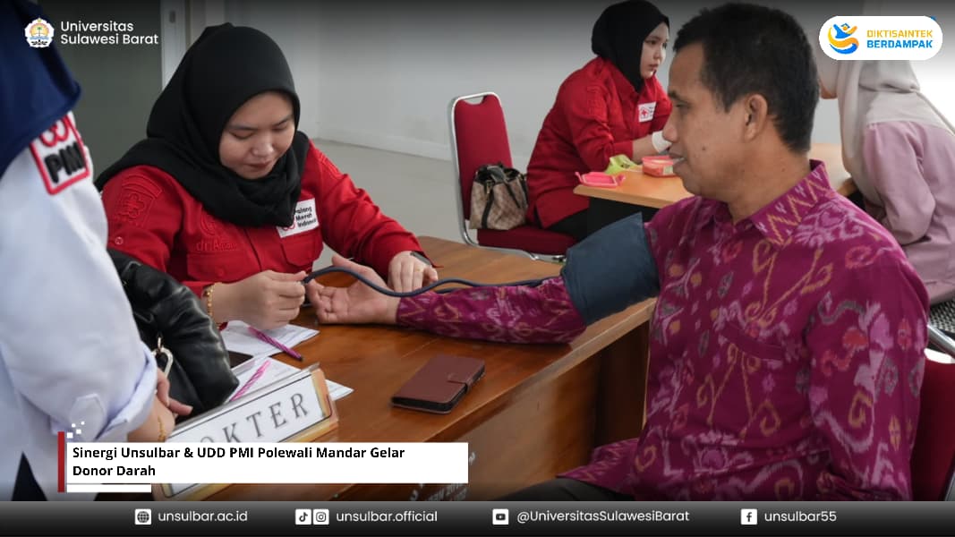 Sinergi Unsulbar & UDD PMI Polewali Mandar Gelar Donor Darah