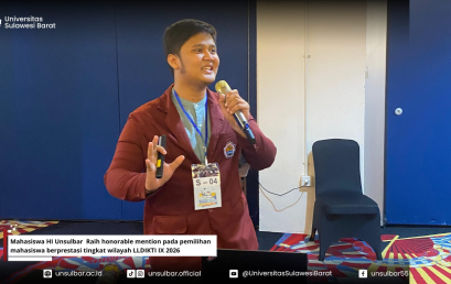 Mahasiswa HI Unsulbar  Raih honorable mention pada pemilihan mahasiswa berprestasi tingkat wilayah LLDIKTI IX 2026