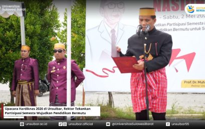 Upacara Hardiknas 2026 di Unsulbar, Rektor Tekankan Partisipasi Semesta Wujudkan Pendidikan Bermutu