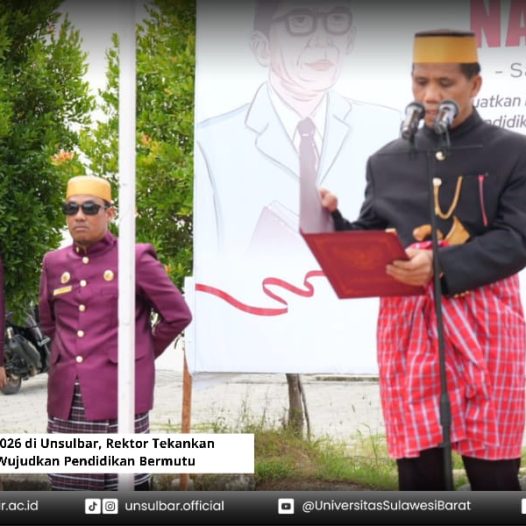 Upacara Hardiknas 2026 di Unsulbar, Rektor Tekankan Partisipasi Semesta Wujudkan Pendidikan Bermutu