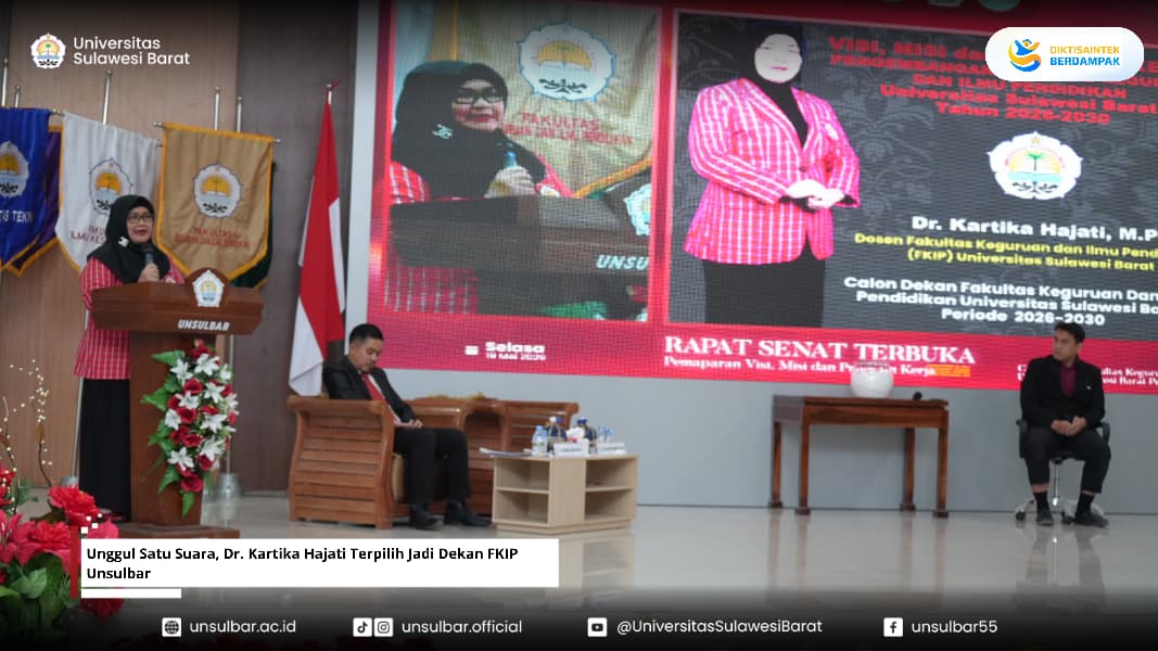 Unggul Satu Suara, Dr. Kartika Hajati Terpilih Jadi Dekan FKIP Unsulbar
